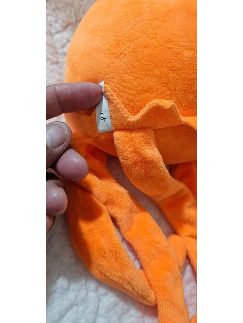 New Unbranded One-Eyed Stinger Jellyfish Plush Toy Orange 11